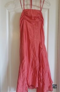 A|X • halter asymmetric flowy dress